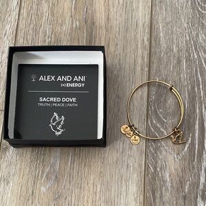 Alex and Ani Gold Dove Charm Bracelet